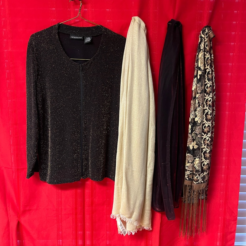 IMPRESSIONS black cardigan sweater